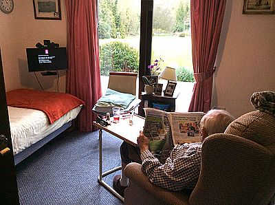 relaxing at field view residential care home